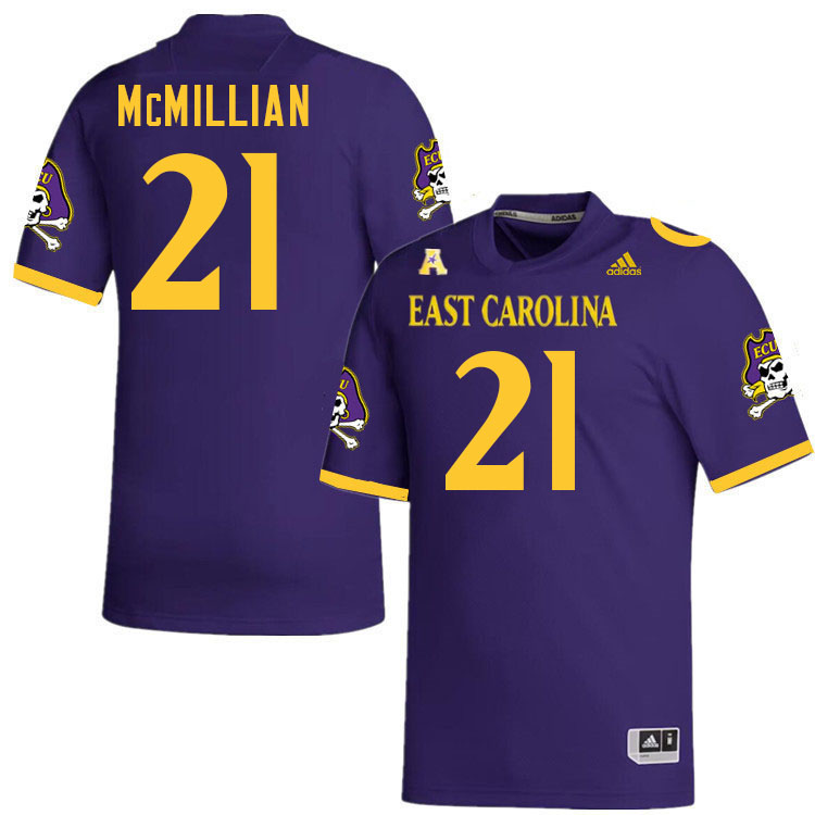 Ja'Quan McMillian ECU Jersey,East Carolina Pirates #21 Ja'Quan McMillian Jersey Youth College-Purple